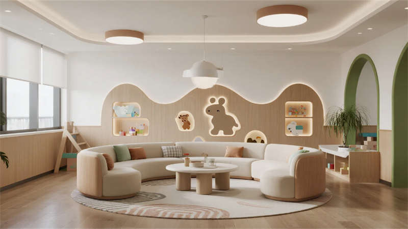 自然童趣與簡(jiǎn)約美學(xué)融合，合肥親子度假民宿裝修設(shè)計(jì)效果圖