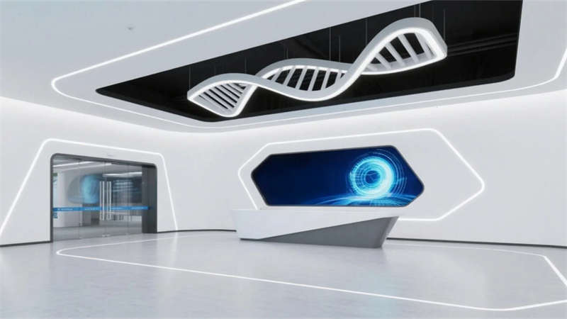 科技創(chuàng)新，簡(jiǎn)約空間——合肥生物制藥廠(chǎng)展廳裝修設(shè)計(jì)效果圖